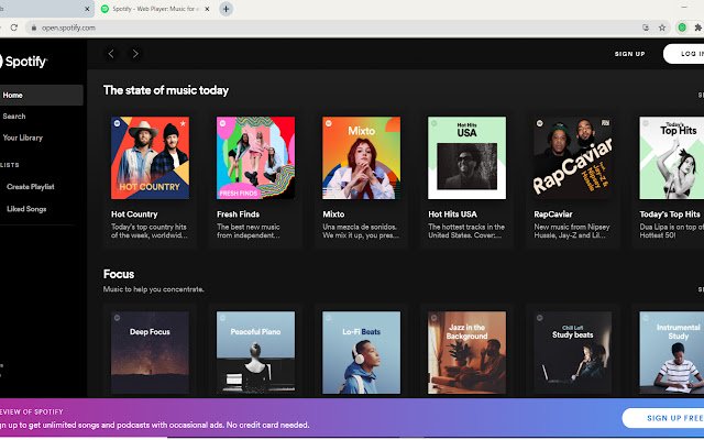 إشارة مرجعية Spotify من متجر Chrome الإلكتروني ليتم تشغيلها مع OffiDocs Chromium عبر الإنترنت