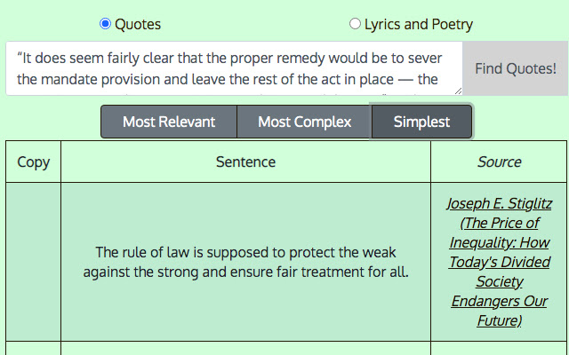 Spruce: Find quotes and lyrics  from Chrome web store to be run with OffiDocs Chromium online