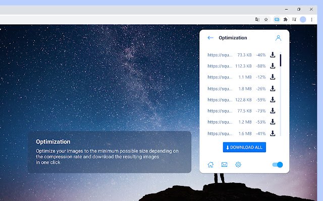 Squeezeimg images compress, webp  jp2  from Chrome web store to be run with OffiDocs Chromium online