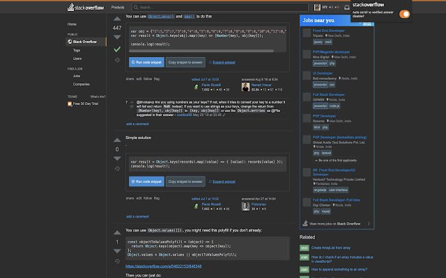 StackOverflow Autoscroll  from Chrome web store to be run with OffiDocs Chromium online