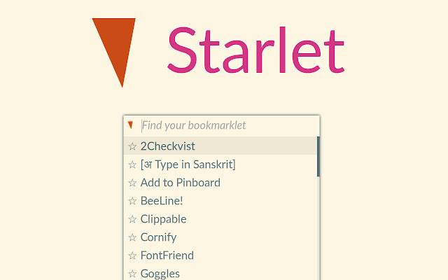 Starlet จาก Chrome เว็บสโตร์ที่จะทำงานร่วมกับ OffiDocs Chromium ออนไลน์