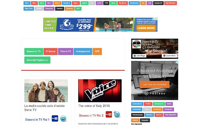 Stasera in TV  from Chrome web store to be run with OffiDocs Chromium online