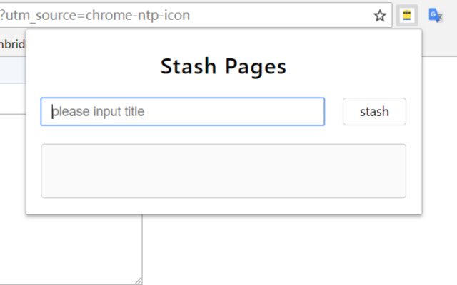 Stash Pages  from Chrome web store to be run with OffiDocs Chromium online