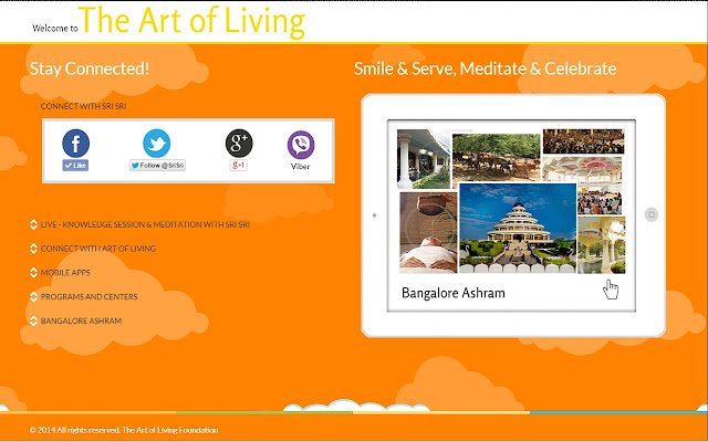 Stay Connected Art of Living  from Chrome web store to be run with OffiDocs Chromium online