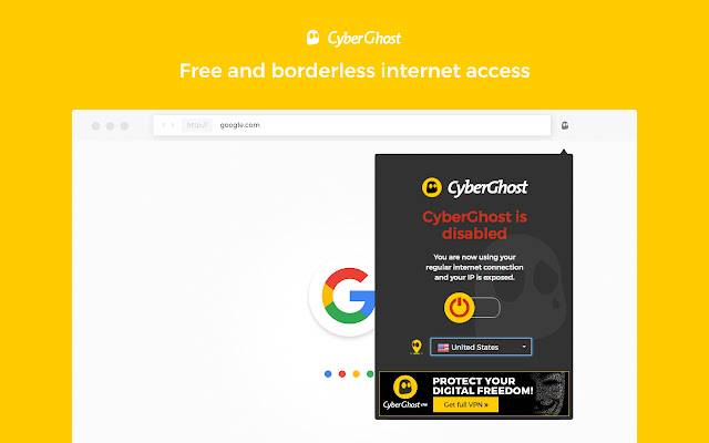 با CyberGhost VPN Proxy رایگان از فروشگاه وب Chrome ایمن بمانید تا با OffiDocs Chromium آنلاین اجرا شود