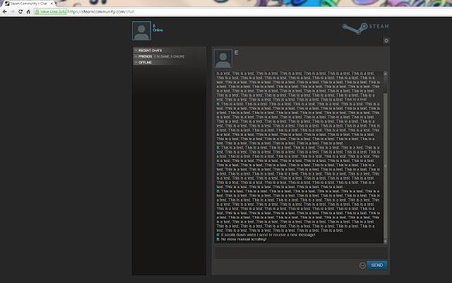 Steam Chat Auto Scroll mula sa Chrome web store na tatakbo sa OffiDocs Chromium online