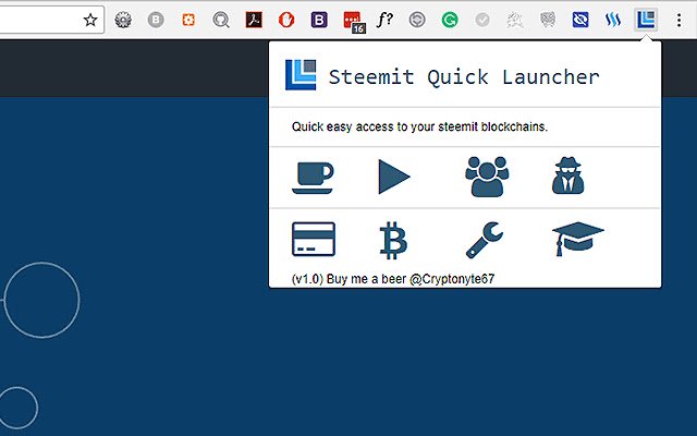 Steemit Launcher  from Chrome web store to be run with OffiDocs Chromium online