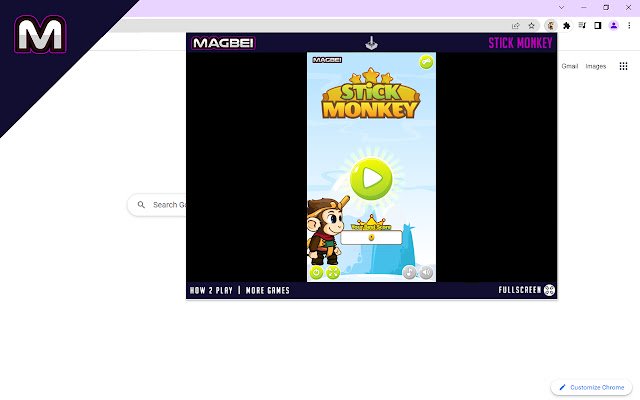 Stick Monkey Game Runs Offline  from Chrome web store to be run with OffiDocs Chromium online