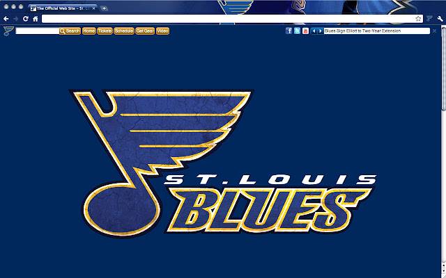 El tema St. Louis Blues de Chrome web store se ejecutará con OffiDocs Chromium en línea