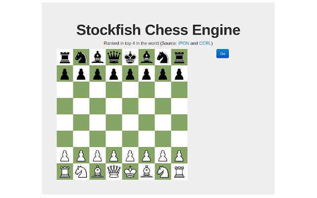 Stockfish Chess Engine  from Chrome web store to be run with OffiDocs Chromium online