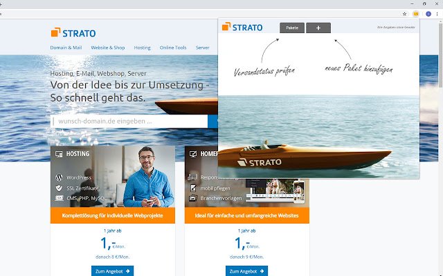 Strato Paketverfolgung  from Chrome web store to be run with OffiDocs Chromium online