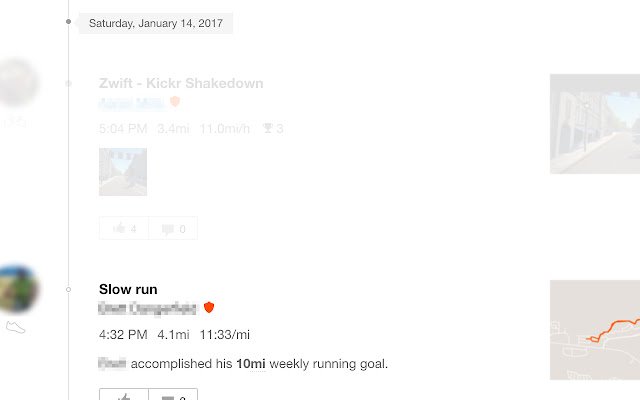 Strava feed filter  from Chrome web store to be run with OffiDocs Chromium online