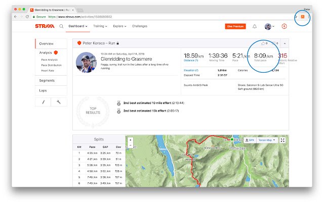 Strava Total Running Pace  from Chrome web store to be run with OffiDocs Chromium online