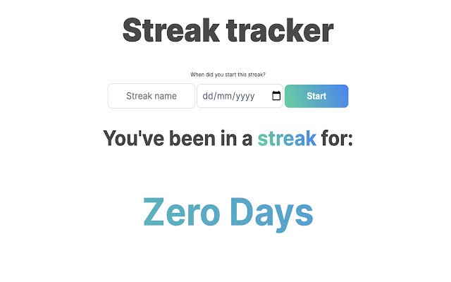 Streak Tracker  from Chrome web store to be run with OffiDocs Chromium online