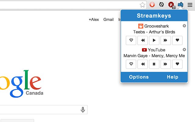 streamkeys  from Chrome web store to be run with OffiDocs Chromium online