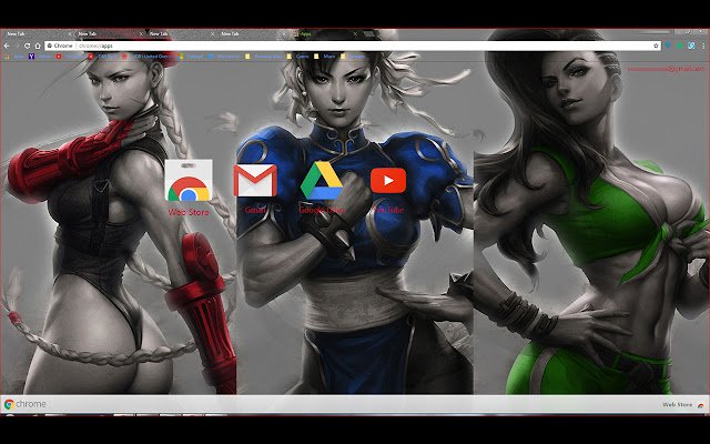 Street Fighter Girls Anime Manga Art de la boutique en ligne Chrome à exécuter avec OffiDocs Chromium en ligne