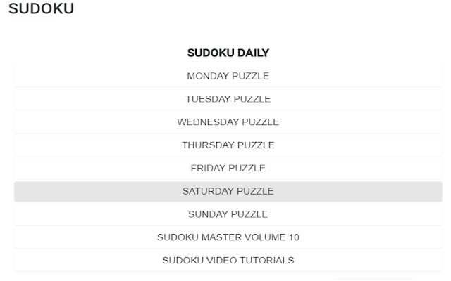 Sudoku Daily  from Chrome web store to be run with OffiDocs Chromium online