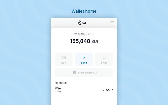 Sui Wallet  from Chrome web store to be run with OffiDocs Chromium online