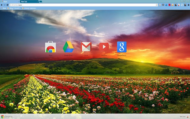 Sunset In a Flowerfield  from Chrome web store to be run with OffiDocs Chromium online