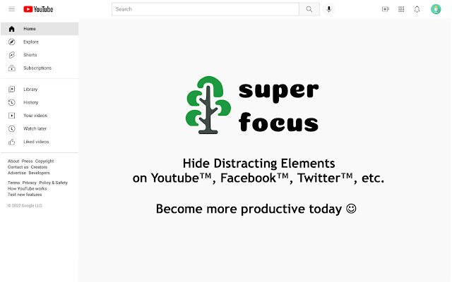 SuperFocus Stop Scrolling, Start Working  from Chrome web store to be run with OffiDocs Chromium online