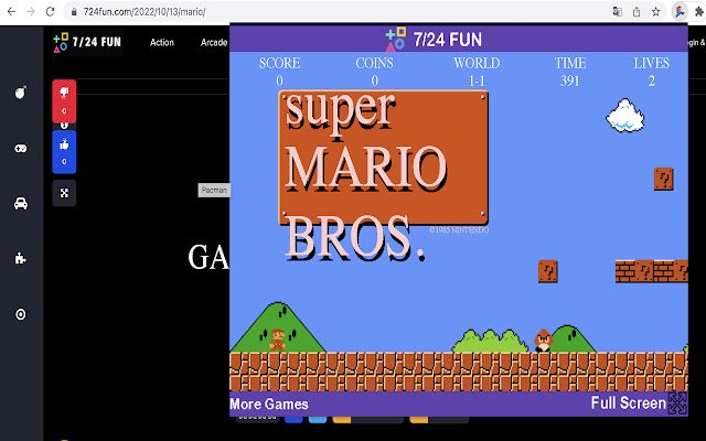 Super Mario Game Html5 Game  from Chrome web store to be run with OffiDocs Chromium online