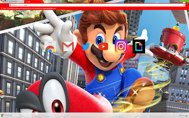 Super Mario Odyssey | Mario  Cappy 1280X720  from Chrome web store to be run with OffiDocs Chromium online