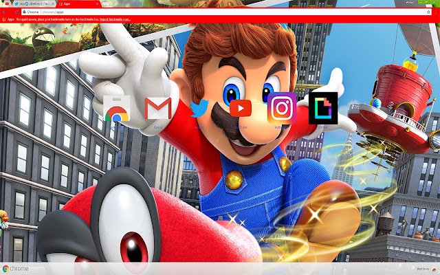 Super Mario Odyssey | Mario  Cappy 2560X1440  from Chrome web store to be run with OffiDocs Chromium online