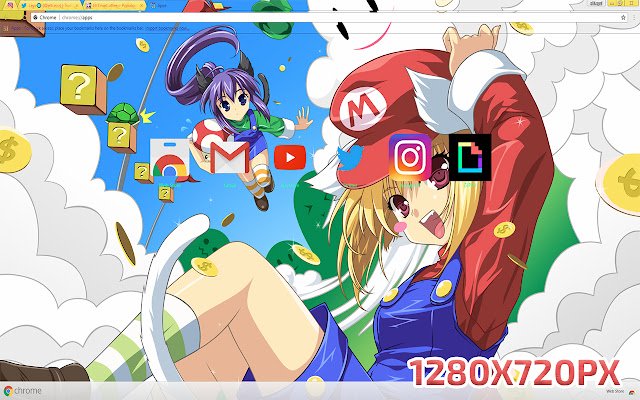 SUPER MARIO SISTERS (ART) | 1280X720PX HD  from Chrome web store to be run with OffiDocs Chromium online