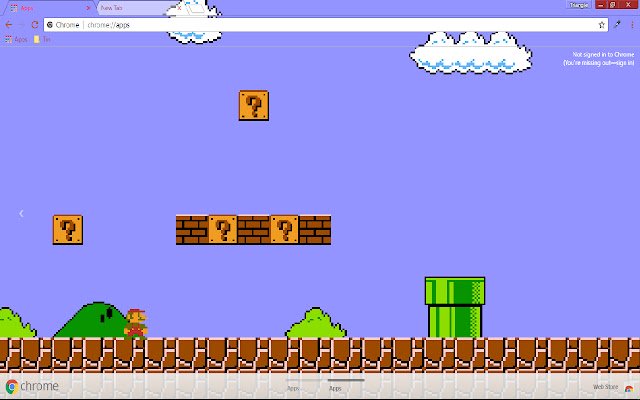 Super Mario theme 1366*768  from Chrome web store to be run with OffiDocs Chromium online