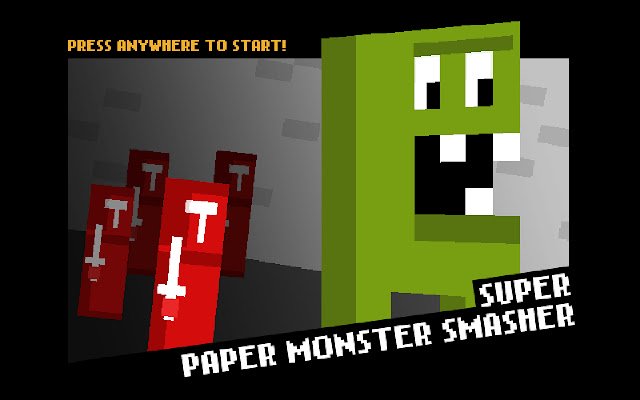 Super Paper Monster Smasher de la boutique en ligne Chrome sera exécuté avec OffiDocs Chromium en ligne