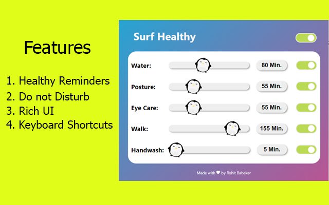 Surf Healthy  from Chrome web store to be run with OffiDocs Chromium online