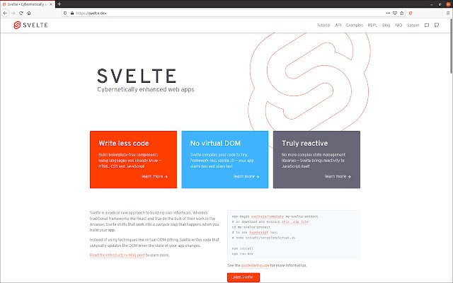 Svelte Detector  from Chrome web store to be run with OffiDocs Chromium online