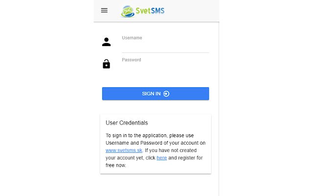 SvetSMS  from Chrome web store to be run with OffiDocs Chromium online