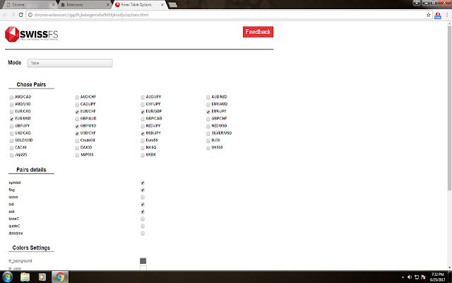 SwissFS Forex Ticker  from Chrome web store to be run with OffiDocs Chromium online