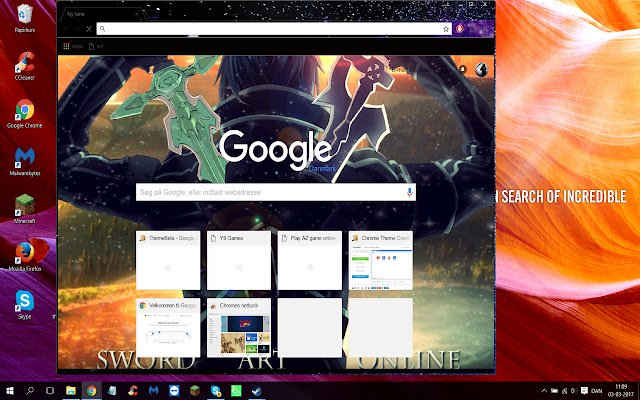Sword art online: Theme  from Chrome web store to be run with OffiDocs Chromium online