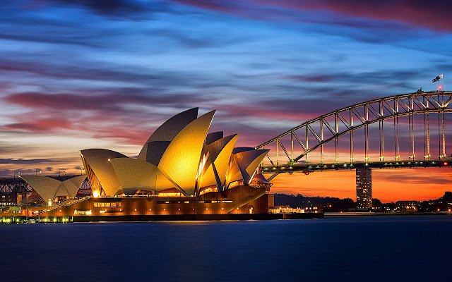 Sydney in the Evening  from Chrome web store to be run with OffiDocs Chromium online