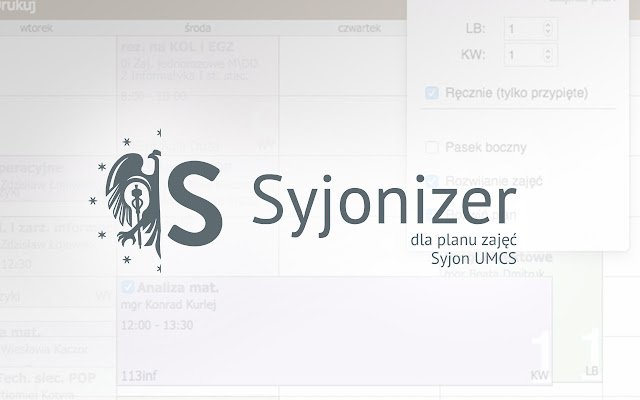 Syjonizer  from Chrome web store to be run with OffiDocs Chromium online