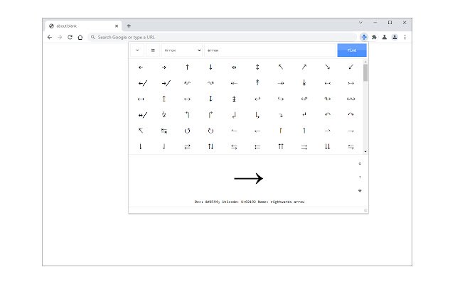 Symbol Finder  from Chrome web store to be run with OffiDocs Chromium online