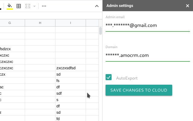 Sync Google Sheet and amoCRM  from Chrome web store to be run with OffiDocs Chromium online