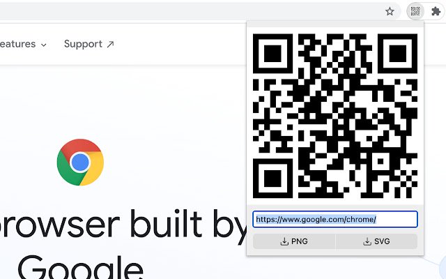 Tab2QR  from Chrome web store to be run with OffiDocs Chromium online