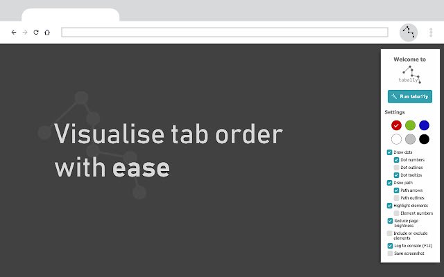 taba11y  from Chrome web store to be run with OffiDocs Chromium online