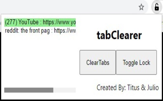 tabClearer  from Chrome web store to be run with OffiDocs Chromium online