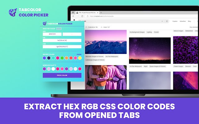 TabColor color picker  from Chrome web store to be run with OffiDocs Chromium online