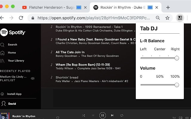 Tab DJ  from Chrome web store to be run with OffiDocs Chromium online