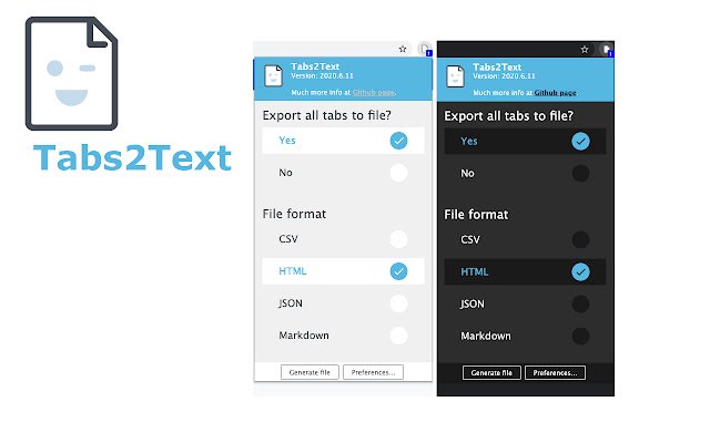 Tabs2Text จาก Chrome เว็บสโตร์ที่จะเรียกใช้ด้วย OffiDocs Chromium ออนไลน์