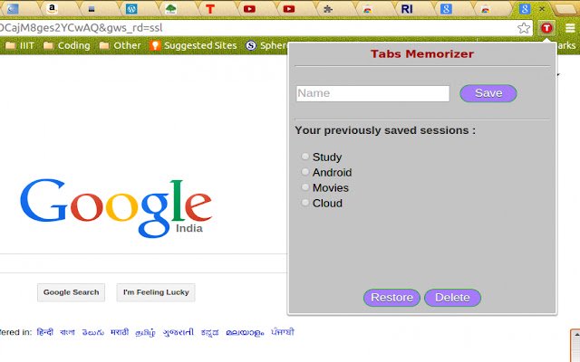 Tabs Memorizer  from Chrome web store to be run with OffiDocs Chromium online