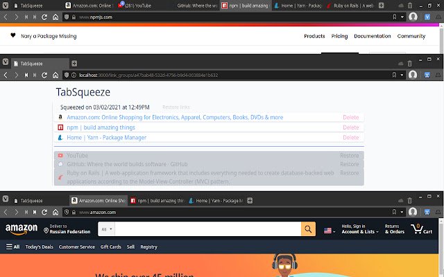 TabSqueeze จาก Chrome เว็บสโตร์เพื่อใช้งานกับ OffiDocs Chromium ออนไลน์