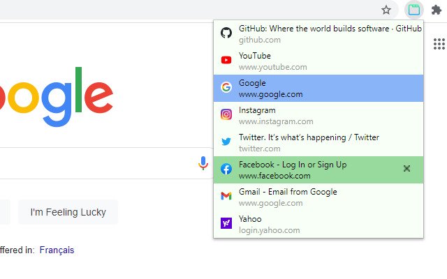 Tab Switcher  from Chrome web store to be run with OffiDocs Chromium online