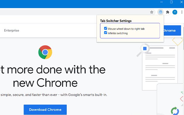 Tab Switcher with Wheel  from Chrome web store to be run with OffiDocs Chromium online