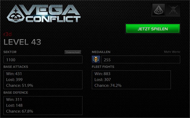 Tabula Rasa-statistieken voor Vega Conflict uit de Chrome-webwinkel worden uitgevoerd met OffiDocs Chromium online